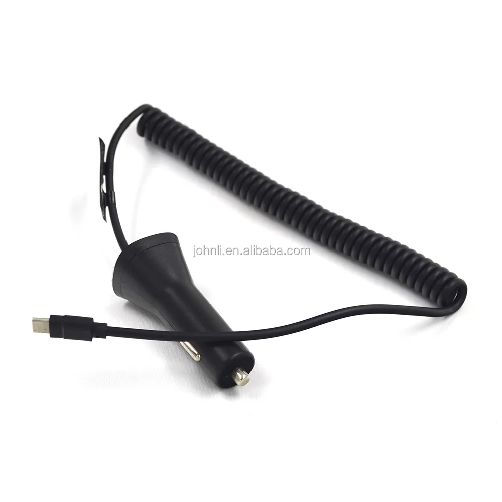 Car charger for Verizon 5V 2A Car adapter with 1.85M 6FT spring cable for iPhone for samsung car charger