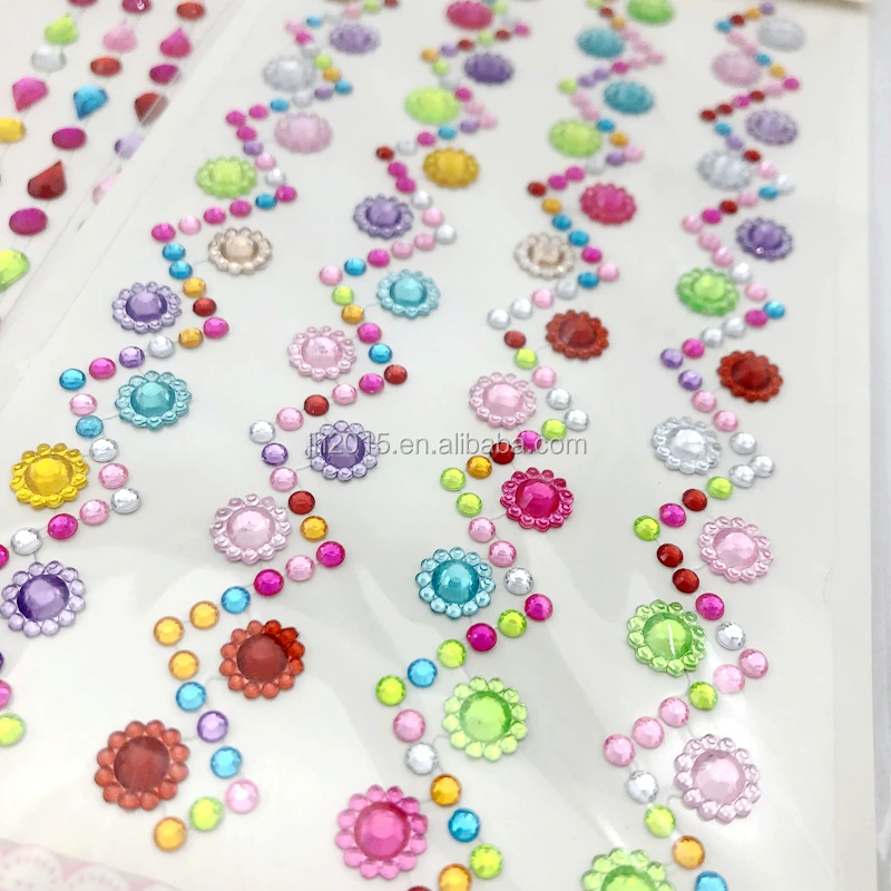 adhesive gems decorative crystal diamond acrylic sticker