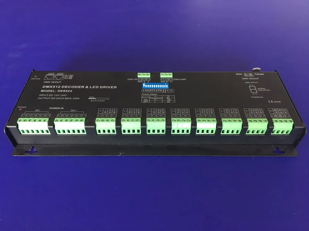 Standard DMX512 Dimming LED RGB 24 Channel DMX 512 Dimmer