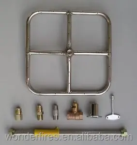Linear Trough Propane Gas Fire Pit kit ring Burner