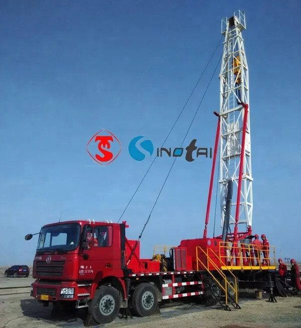 Лидер продаж! По Стандарту API для бурения нефтяных скважин сервис буровая установка, смонтированная на грузовом автомобиле, 250HP XJ250 капитального ремонта скважин/потянув за блок