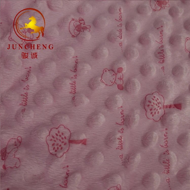 100% polyester velboa micro embossed cuddle dimple dot minky fabric plush for baby blanker upholstery
