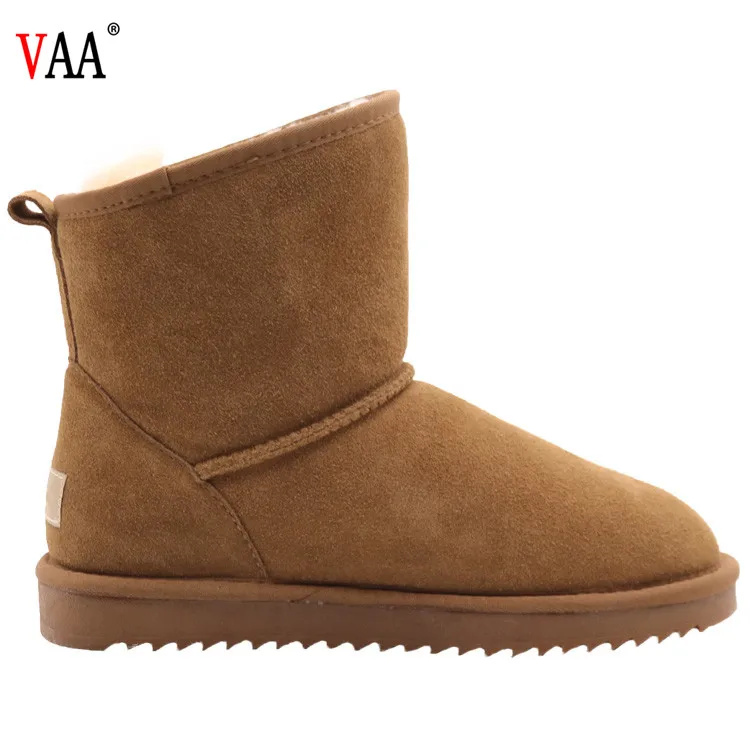 Cheap price Full womens sheepskin boots with real fur winter Ladies Plush Snow Boots