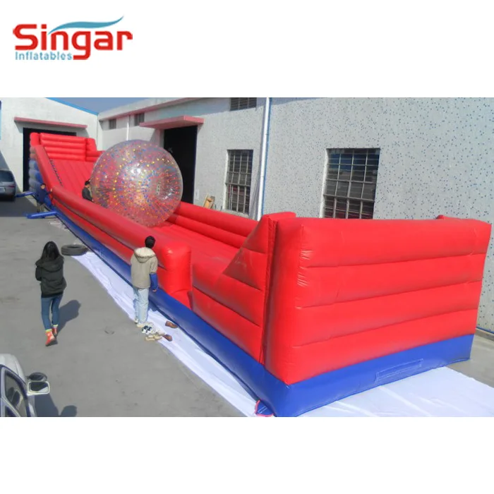 Inflatable zorb ball ramp,giant zorb lanes,inflatable zorb alley rack