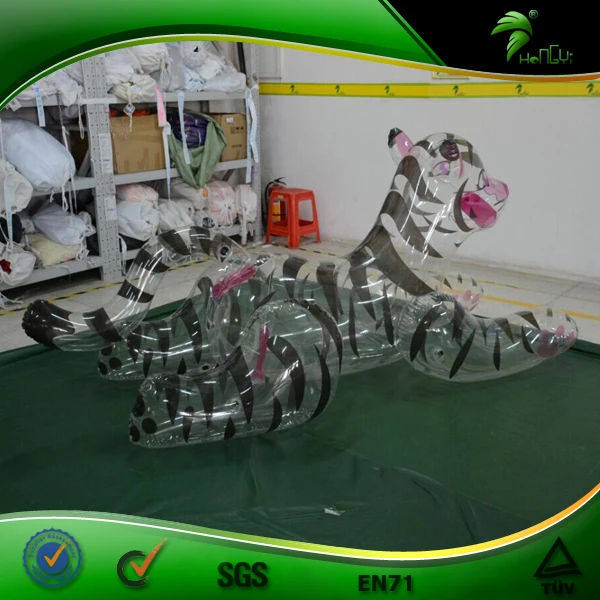 
Customized Transparent Color Inflatable Tiger Sexy Hongyi SPH Animal Tiger Toy 