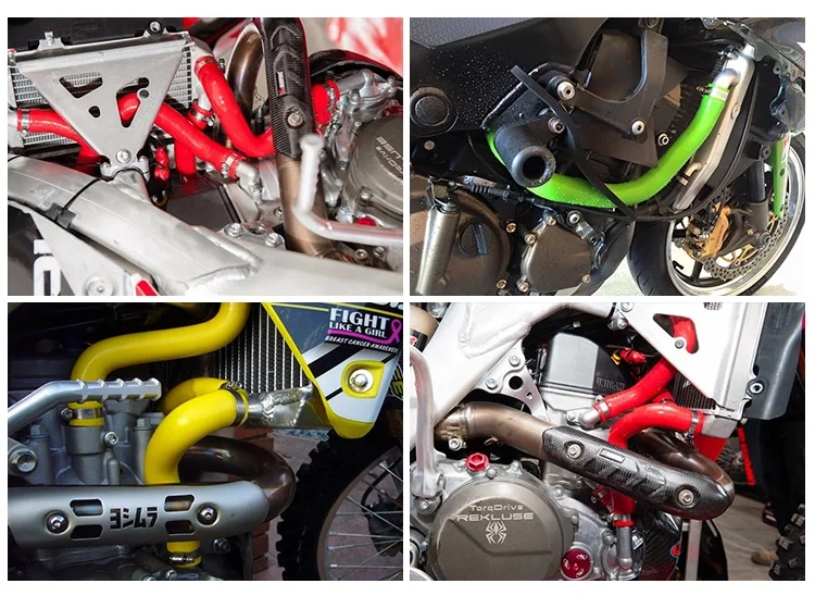  Черный силиконовый шланг радиатора охлаждающей жидкости для Honda CRF450 CRF450R CRF450F 2002 2003