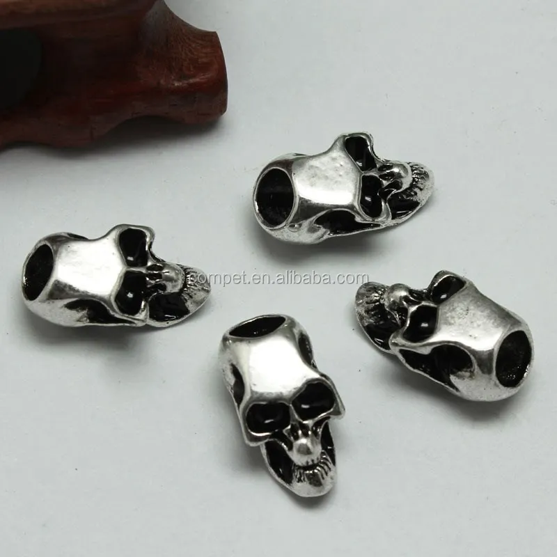 Lead Free Nickle Free Zinc Alloy Pdora Skull Shape Jewelry Hole Beads for Bracelets and Necklaces