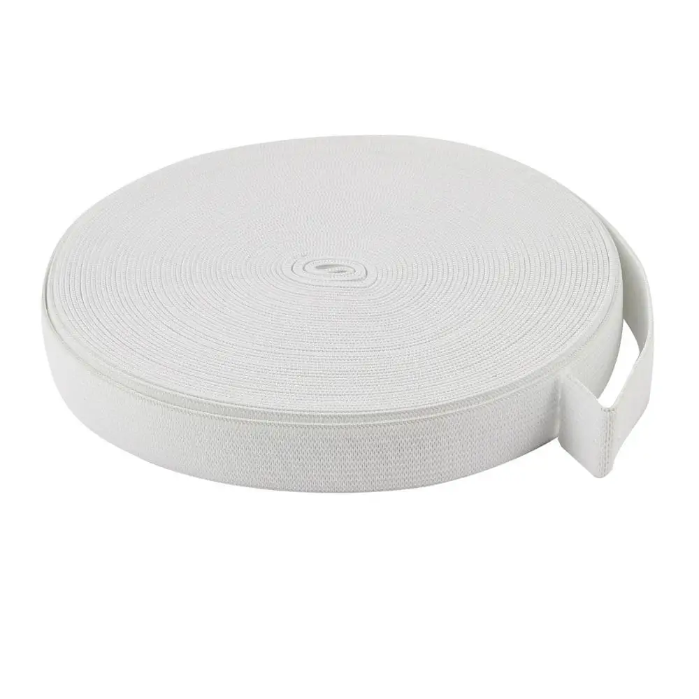 Factory direct 20mm 25mm 38mm 50mm 70mm white and black knitted elastic band