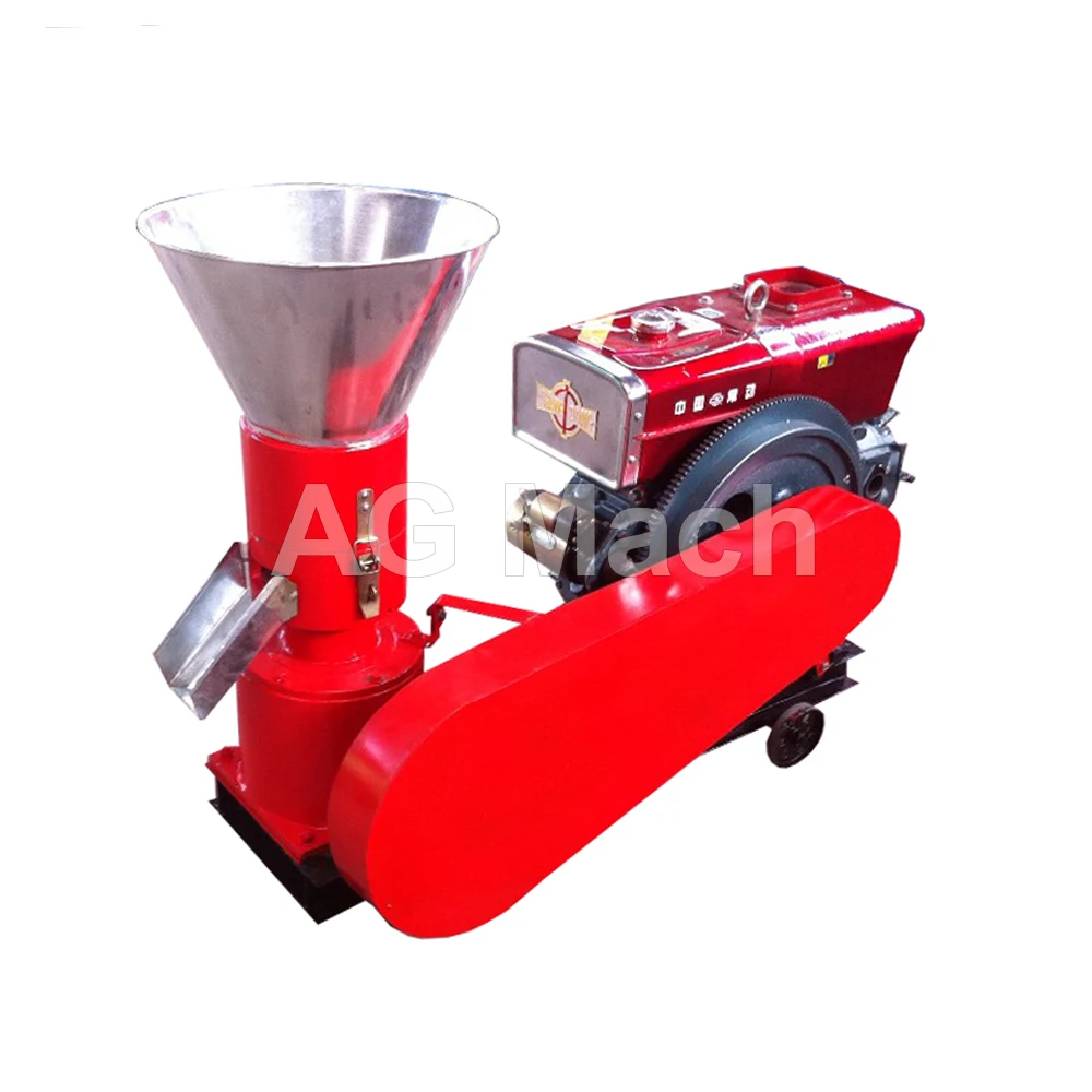 Professional supplier diesel wood pellet extruder mini wood pellet mill
