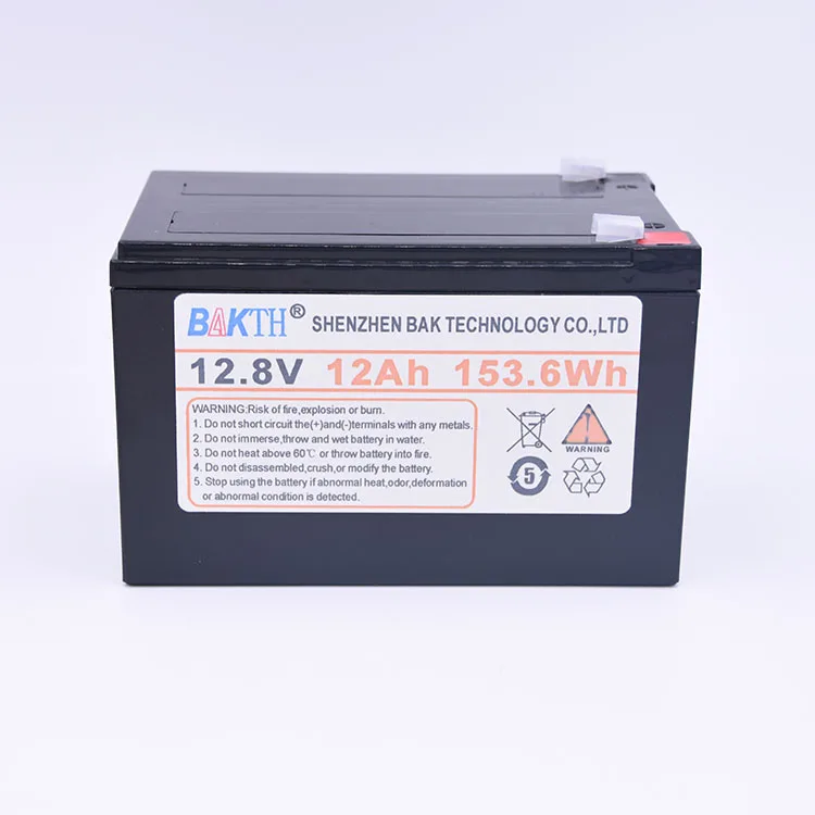 
High Capacity Battery 12AH 12.8V 26650 Rechargeable Deep Cycle Li-Ion Battery Pack 