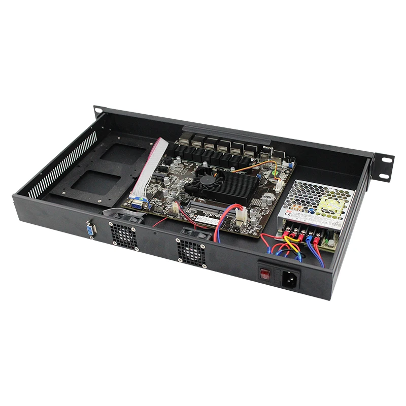 OEM Intel celeron 2980U pfsense hardware 1U firewall with 6 Intel 82583V 1000M Lan