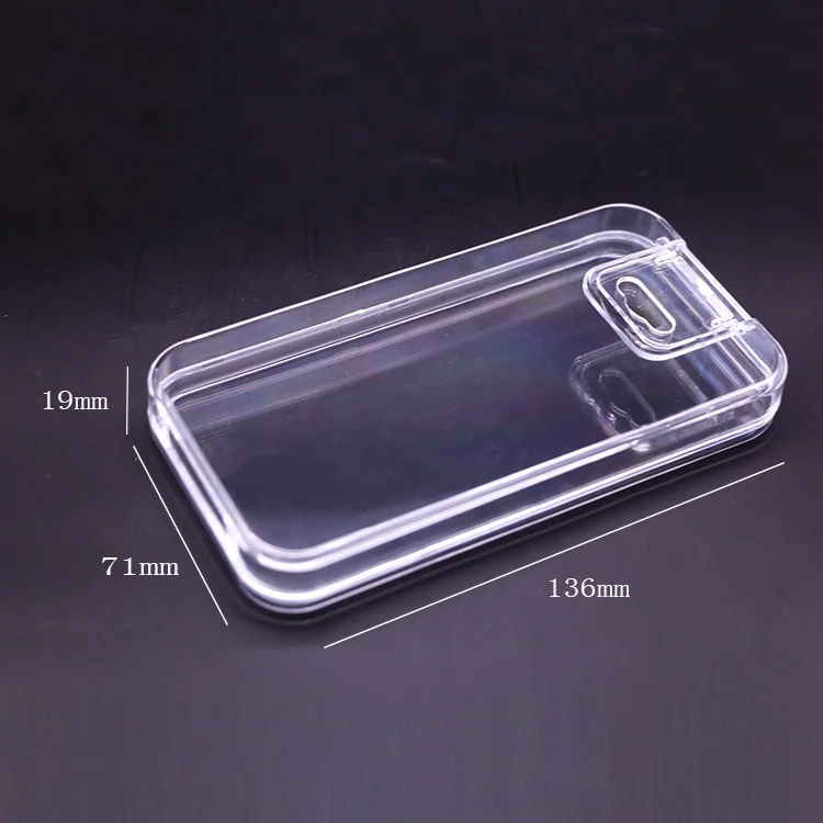 Mobile phone case with hook packaging box, customized wholesale transparent plastic packaging box
