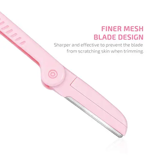 
Perfect Eyebrow Shaper Razor And Foldable Facial Razor with Unique and Safer Fine Mesh & Precision Cover 