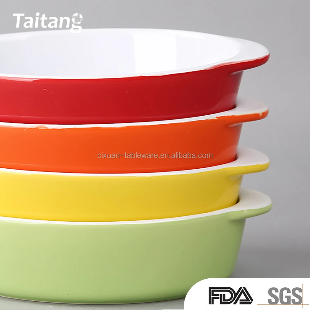 Цвет керамической посуды формы для выпечки с ручками