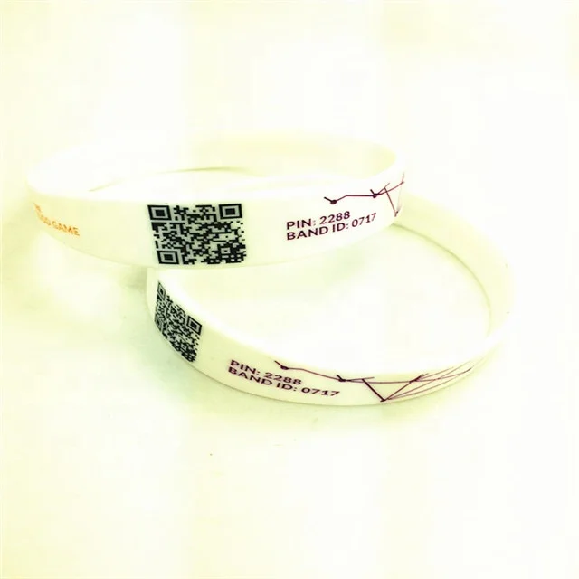 Customized QR silicone wrist band wristband bracelet silicone wristband