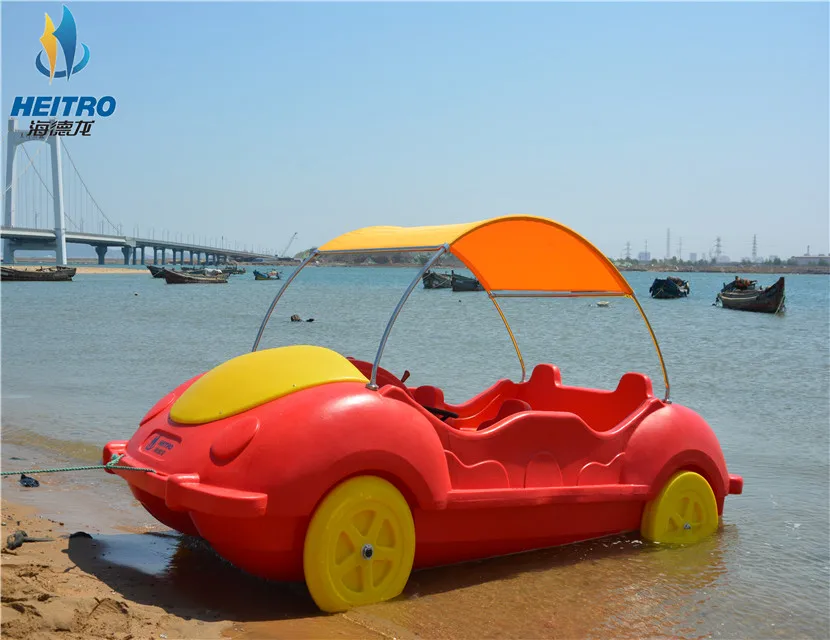 Beach park popular car boat PE water bike pedal/electric boats for sale
