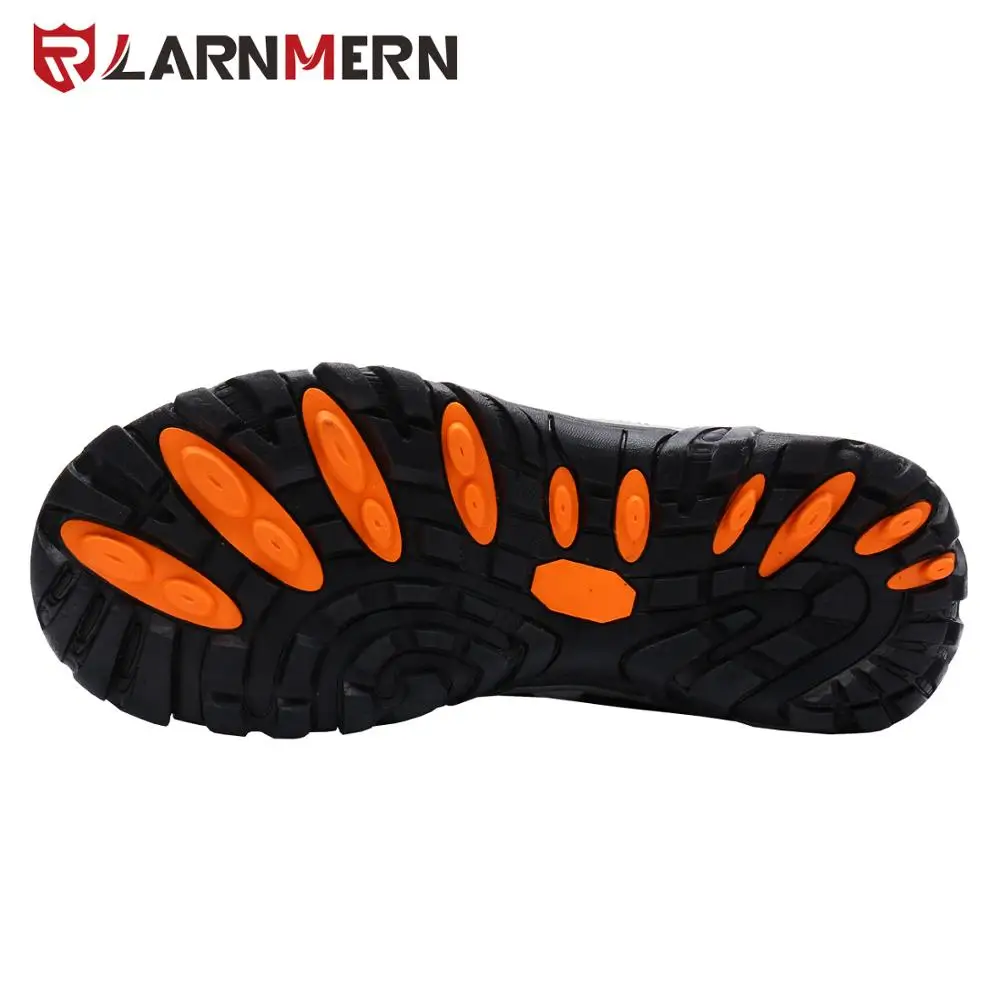 LARNMERN brand high quality durable industrial and woodland work shoes,steel cap and rubber sole sport safety shoes