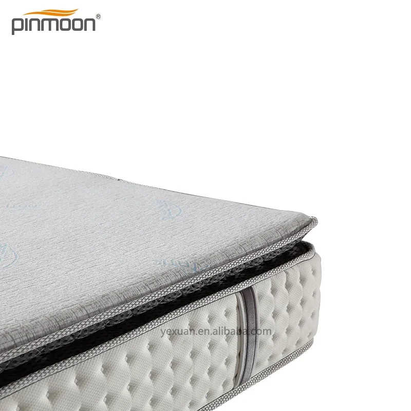 Hypo-allergenic Pillow top pocket spring magnetic treated memory foam mattress