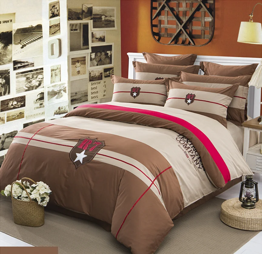 
3 Piece Bedding Set Quilt Cove with sheet and pillow, Embroidery Cartoon Design Kids Environmental High-grade Cotton 