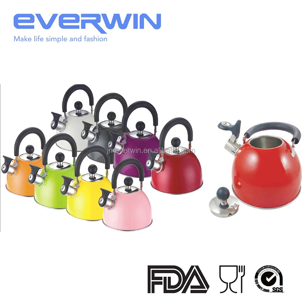 Cute 1.5 Litre Colorful Whistling Water Kettle Teapot Whistle Spout Locking Cover