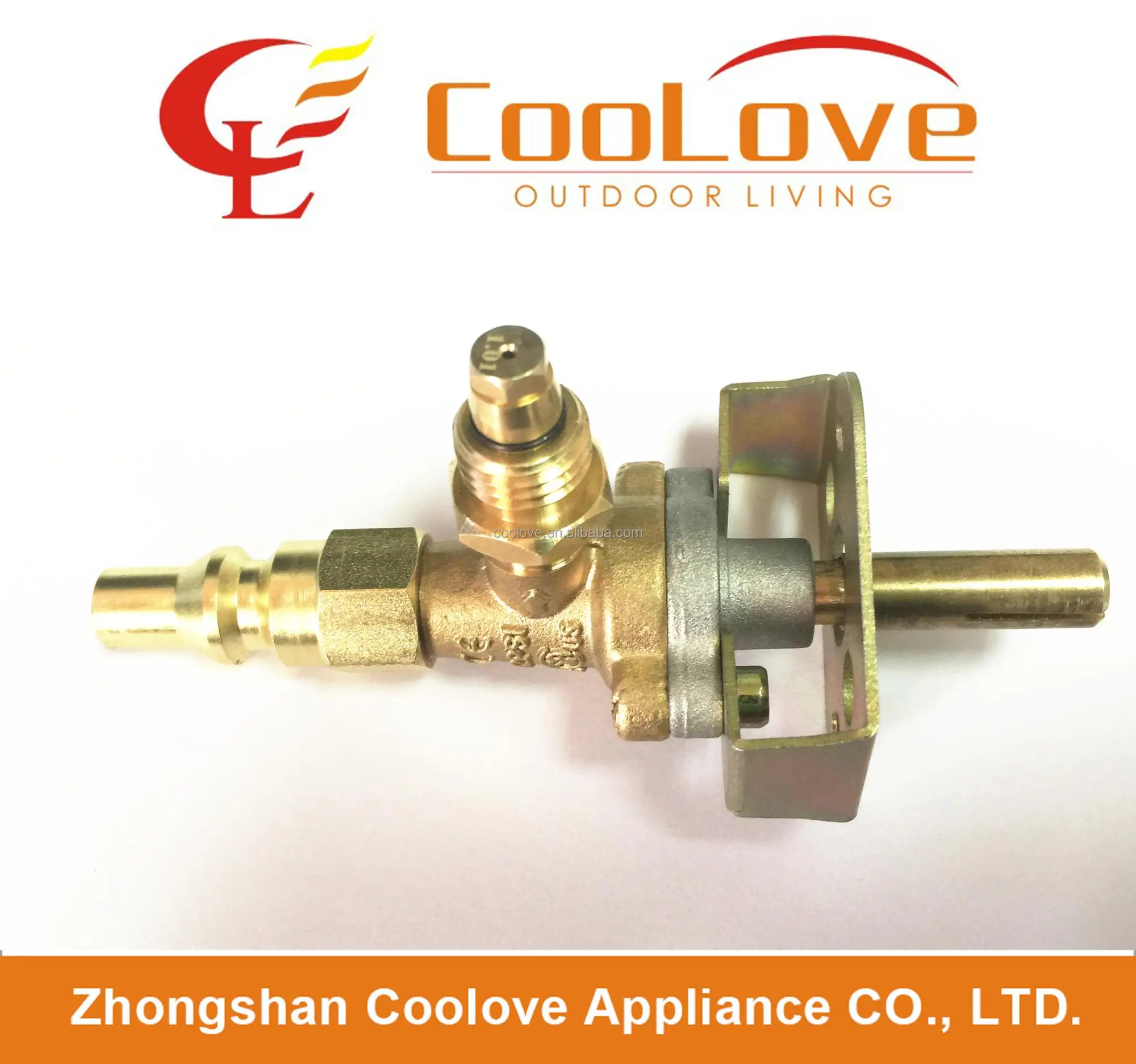 Low pressure brass gas valve