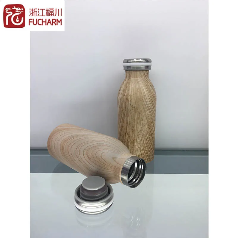 wood grain baby milk bottle shaped flask keep warmer milk carton bottle