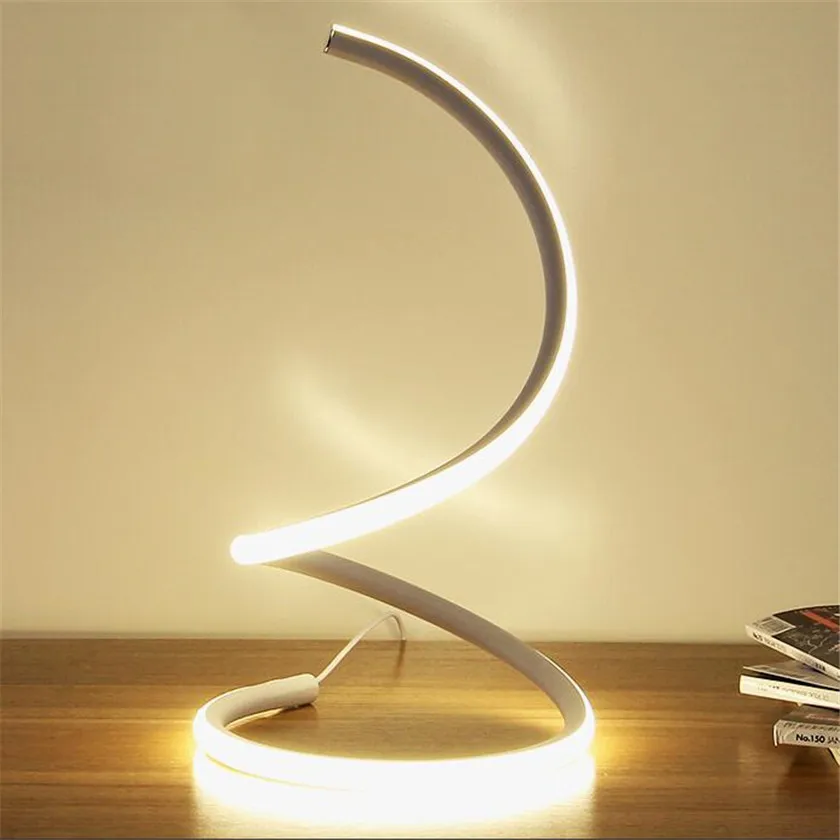 Modern LED desk lamp dimmer lights beside lamps smart ring table light