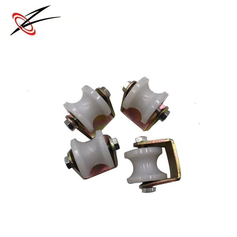 plastic lifting nylon pulley wheel  with stand bracket sliding guide sheave