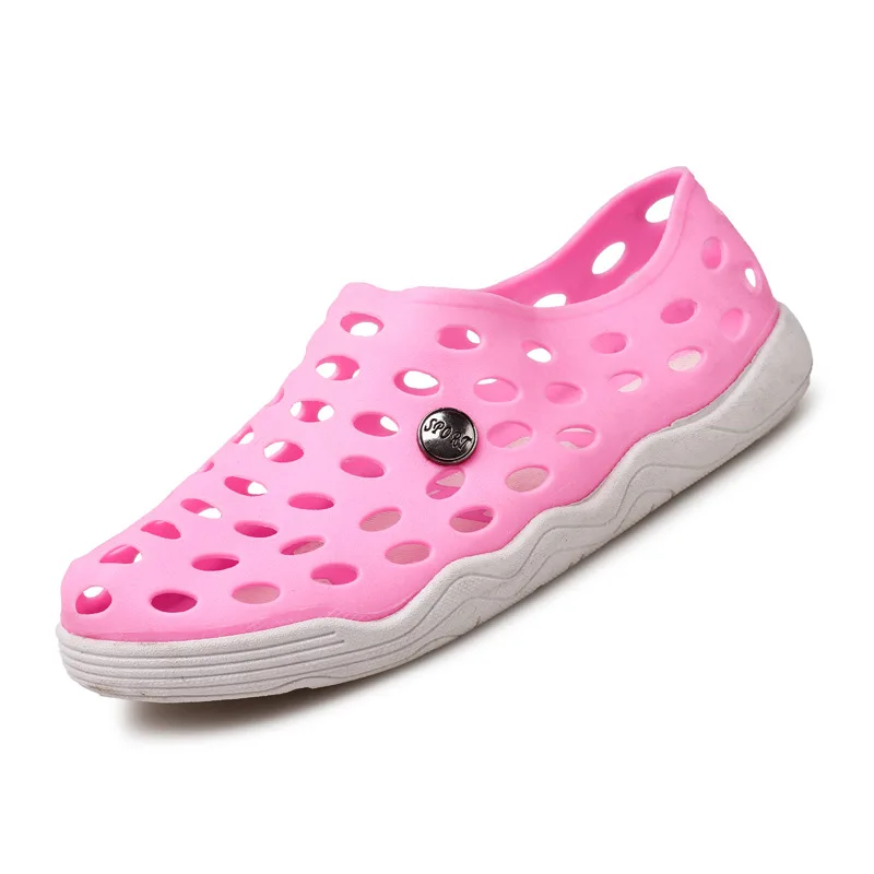 
Summer Discoloration Transparent Jelly Rubber Kids Beach EVA shoes sandals with thick sole 