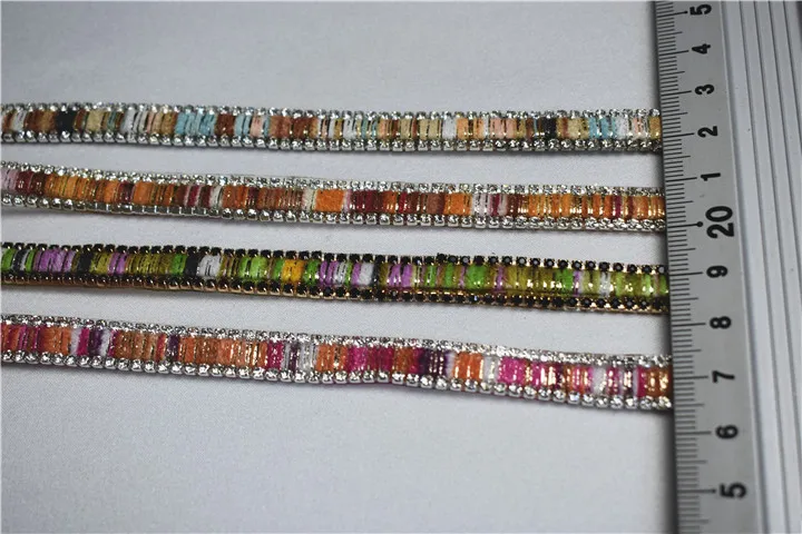 Custom 10MM Rhinestone Crystal Stone Cup Chain Trimming for Dress Garment Accessory