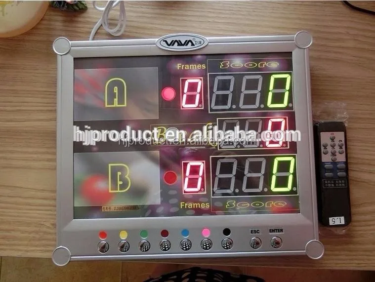 
Best seller electronic snooker scorer, digital billiard table scoreboard with wireless control 