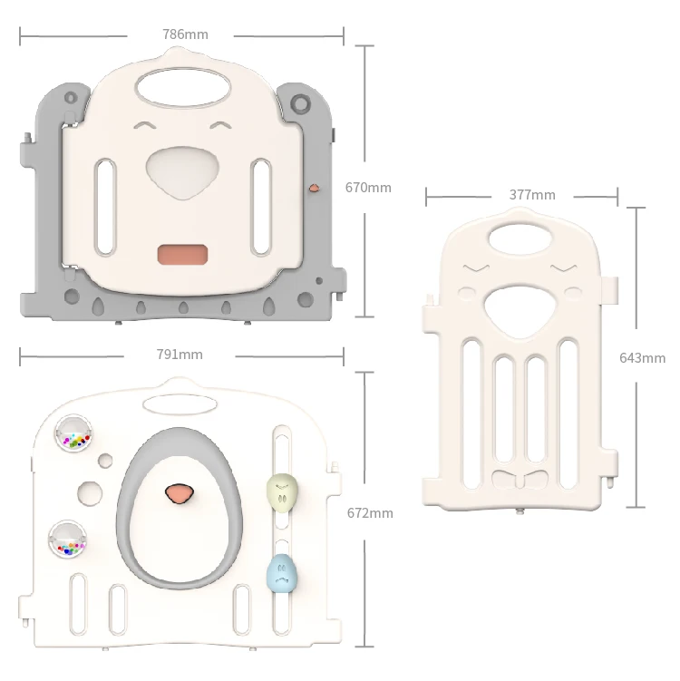 
Plastic Safety Game Fence for Kids Playing Children Protection Yard Plastic Baby Game Playpen with 14+2 Panel 