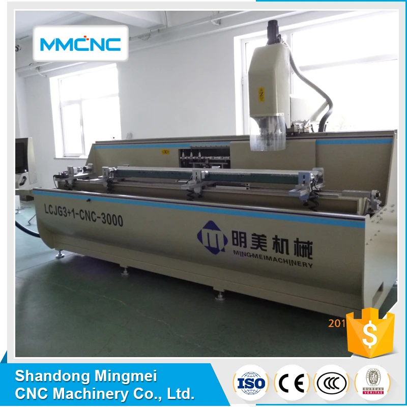 LCJG3+1-CNC-3000/6000 Aluminium Profile CNC Machining Center for milling holes, slots etc on aluminium extrusion
