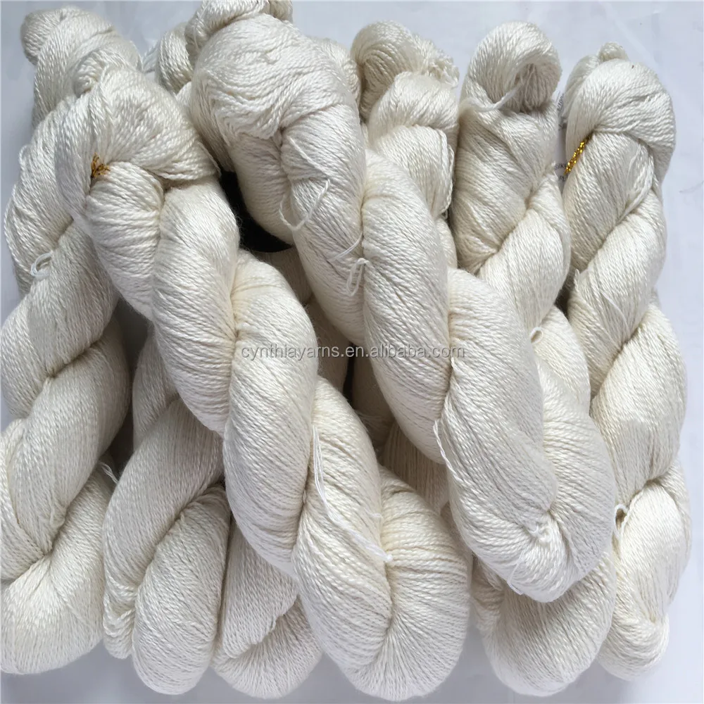 Wholesale yarn merino wool worted, hand knitting yarn 50 silk/50 merino wool,free samples