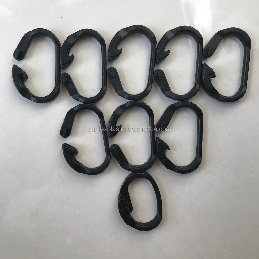 Black Plastic Connector Carabiner Hook Clip For Outdoor Camping Tent Tarp Cherry fruit orchard O hook C hook