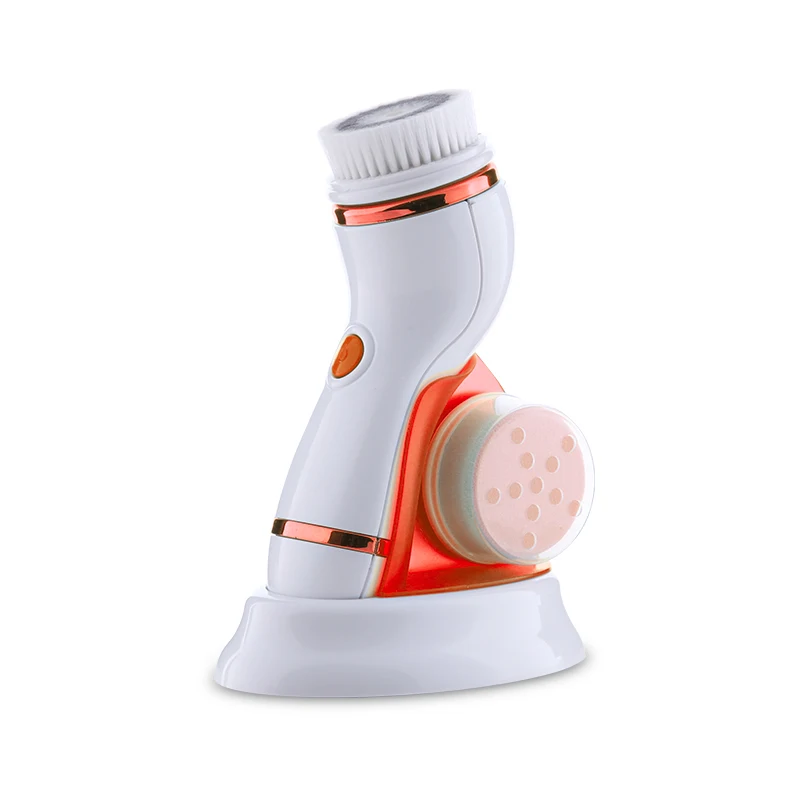 4 In 1 Skin Pore Massage Mini Beauty Massager Brush Electric Facial Cleanser facial cleansing brush