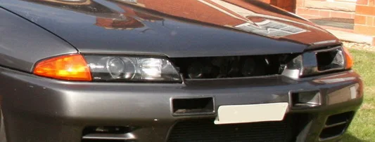 Nissan Skyline R32 GTR GTS Carbon Fiber Vented Headlight Replacement for LHS Carbon Fiber for Car