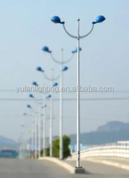 
competitive price steel pipe double arm street light pole 8m for sale 