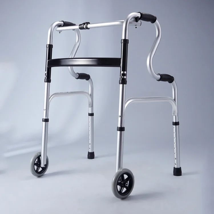 Walker Folding Assistant Standing Disabled Aids Aluminum Walking Assist Device