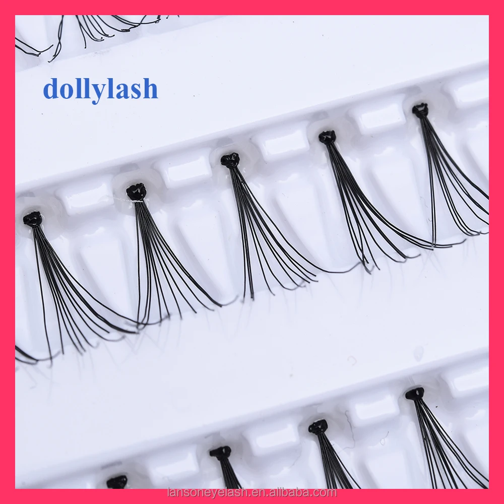 dollylash own brand OEM service flare cluster volume false eyelashes for eyelash extensions