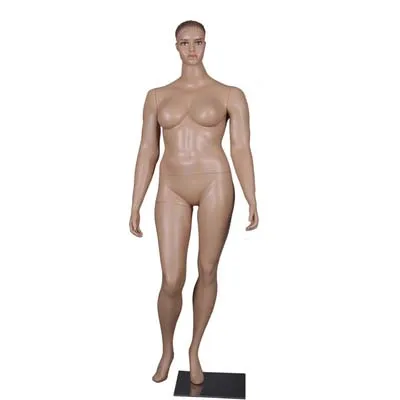 XINJI Manufacturer Fat Female Mannequin Plus Size Flesh Tone Fiber Glass Big Breast Model