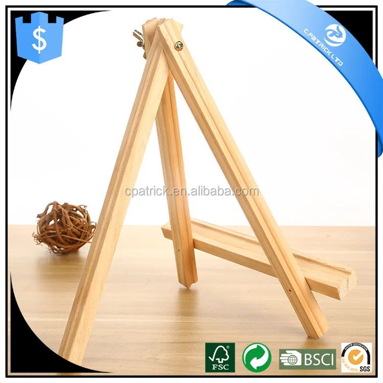 18*24cm Natural Pine Wood Tripod Easel for displaying