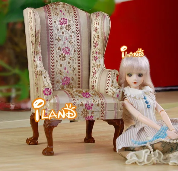  Iland миниатюры 1:6 Модная Кукла деревянная мебель диван стол кукла крыло стул набор 4 шт. эксклюзивная