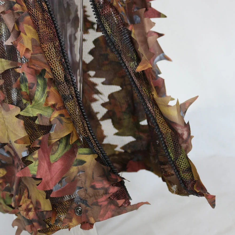Custom 3D leaf camo woodland digital camouflage clothing  uniform ghillie suit fabric for hunting