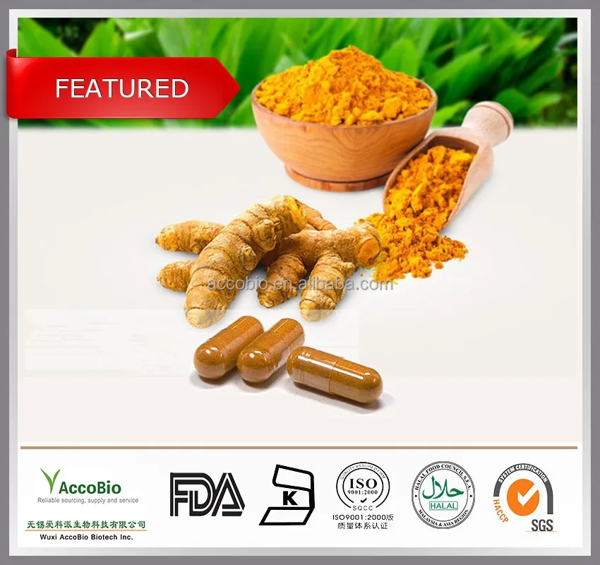 
High quality Organic Turmeric 95% Curcumin powder, Bulk Pure Turmeric extract 