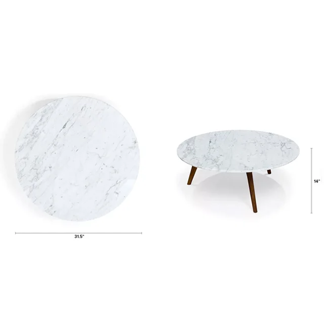 Carrara White Round Marble Dining Table Top