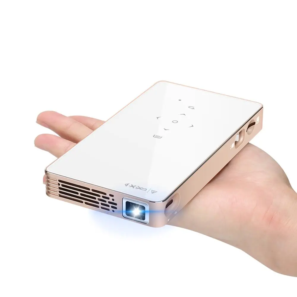 Мини-проектор P8 DLP, 1080P Airplay, зеркальный видеопроектор Pico с поддержкой устройств IOS и Android, USB, TF, SD-карты, Подключение к ПК