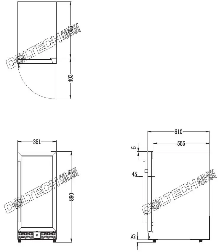 
30 Bottles Dual Zone Wine Cellar Fridge with Compressor Cooling System 