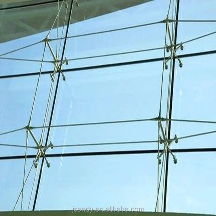 China Supplier Design Spider Point Support System Tempered Glass Curtain Wall Building With Steel Structure