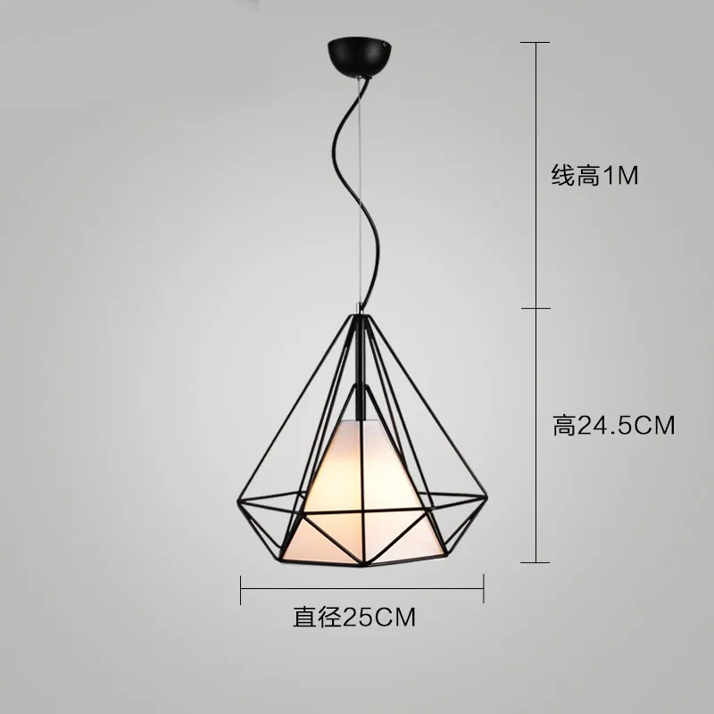 
Iron Material Bird Cage Hanging Pendant Light for Dining Room 